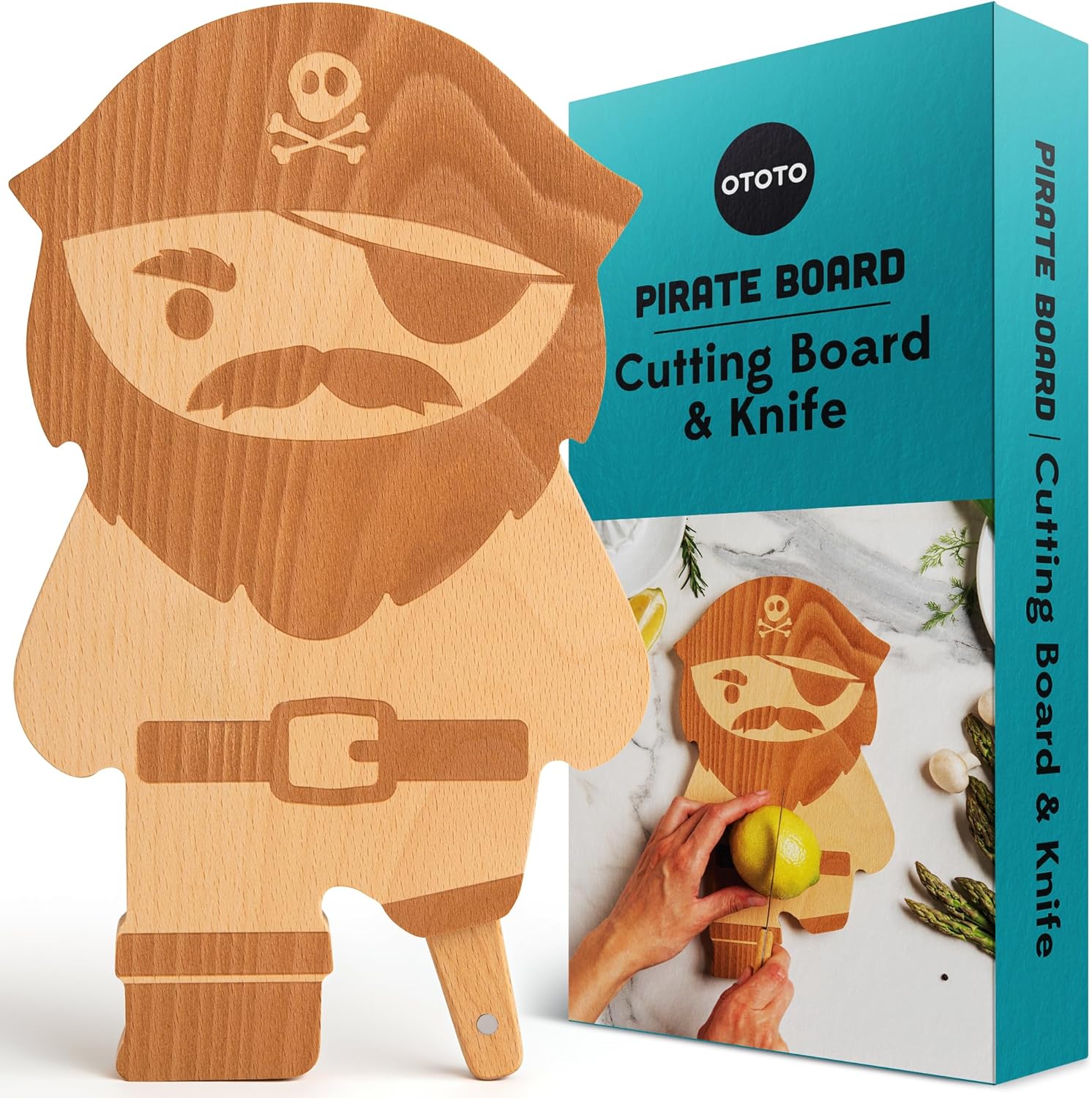 Pirate Board - Cutting board with Knife