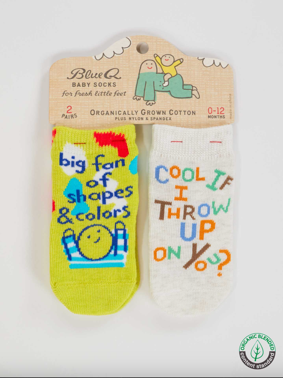ShapesColors/ThrowUp Funny Baby Socks Set by BlueQ