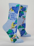Don't Not Want Wine Women's Crew Socks BlueQ