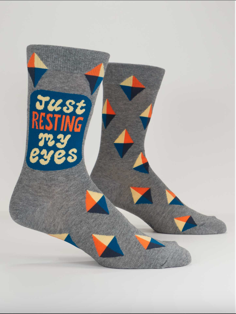 Resting My Eyes Men's Crew Socks BlueQ