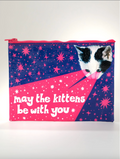 Kittens BeWith You Zipper Pouch BlueQ