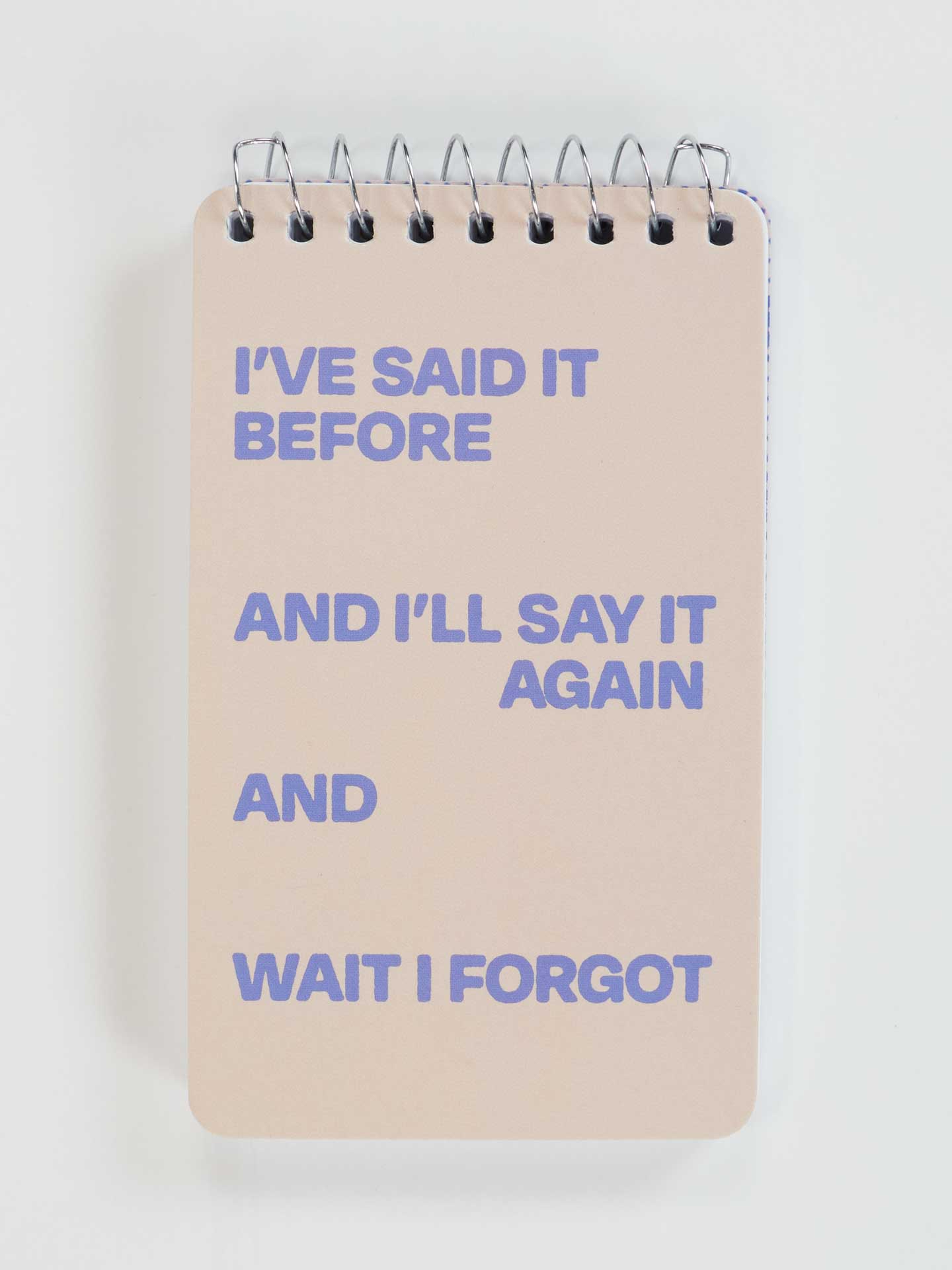 I've Said It Before And I'll Say It Again And Wait I Forgot - Spiral Notebook by Blue Q