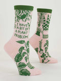 I Have A Bit Of A Plant Problem Women's Crew Socks BlueQ