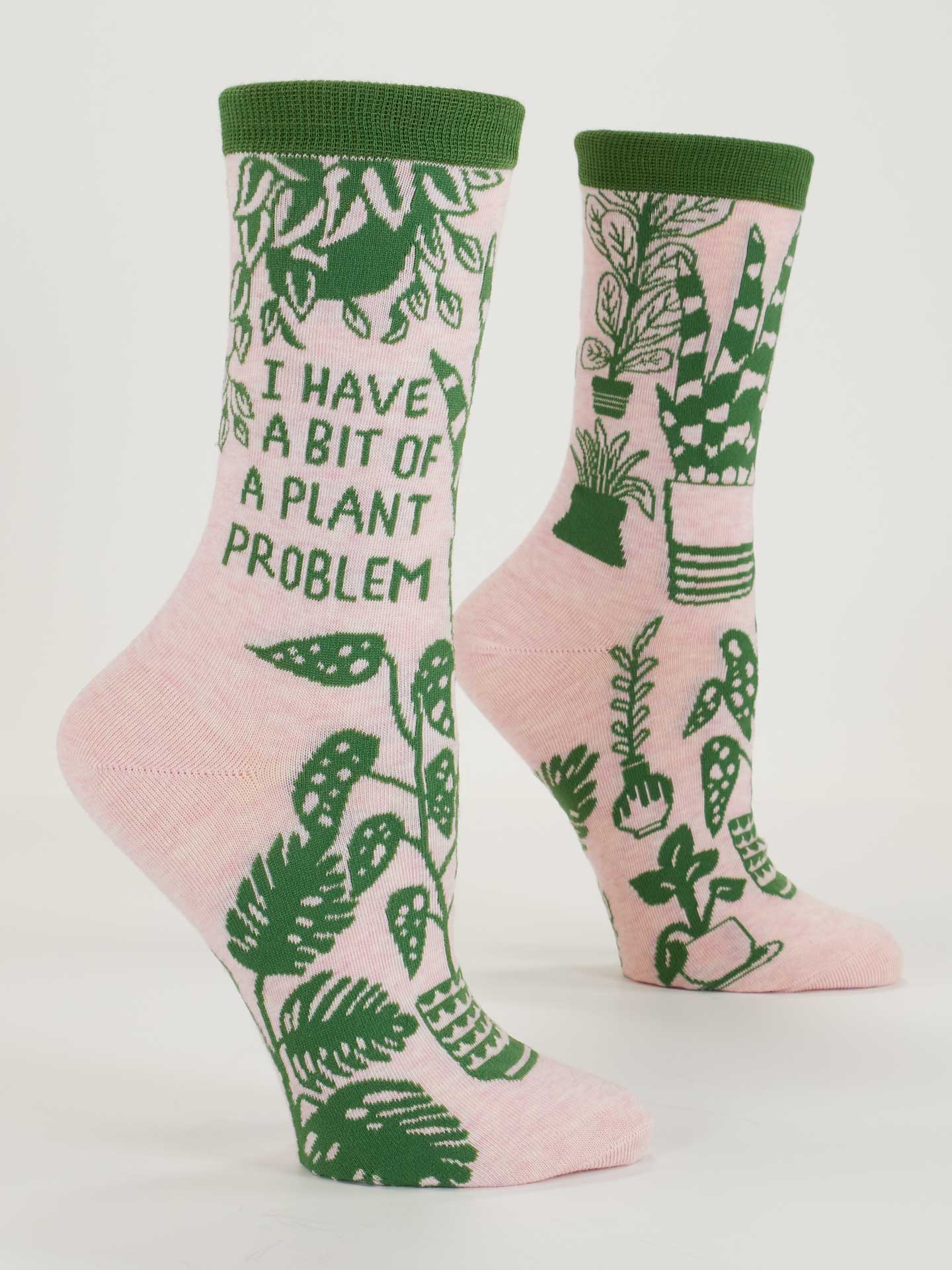 I Have A Bit Of A Plant Problem Women's Crew Socks BlueQ