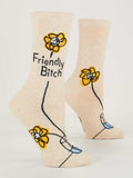 Friendly Bi*ch Women's Crew Socks BlueQ