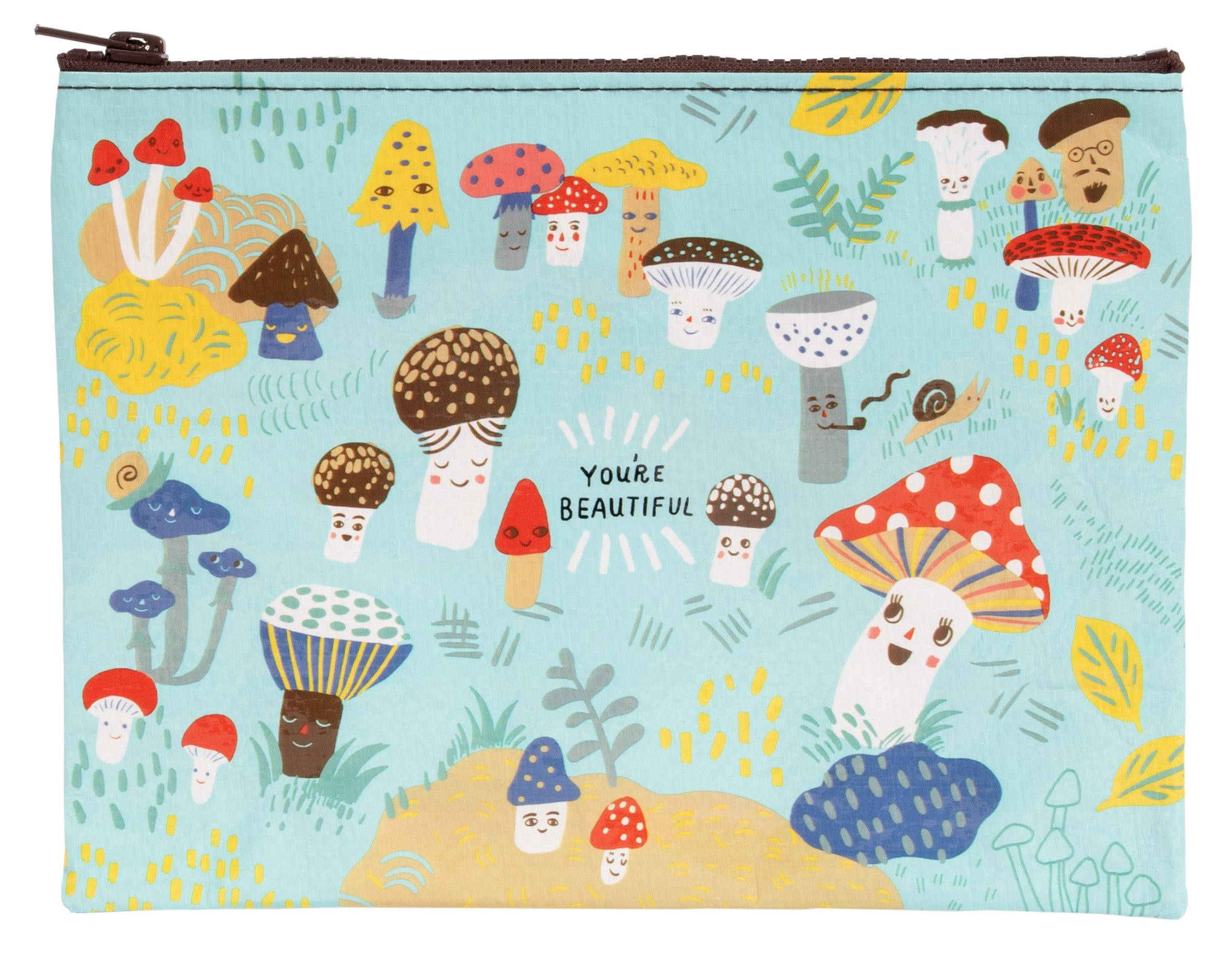 Blue Q Cute Lil Mushroom Zipper Pouch Quirksy gifts australia