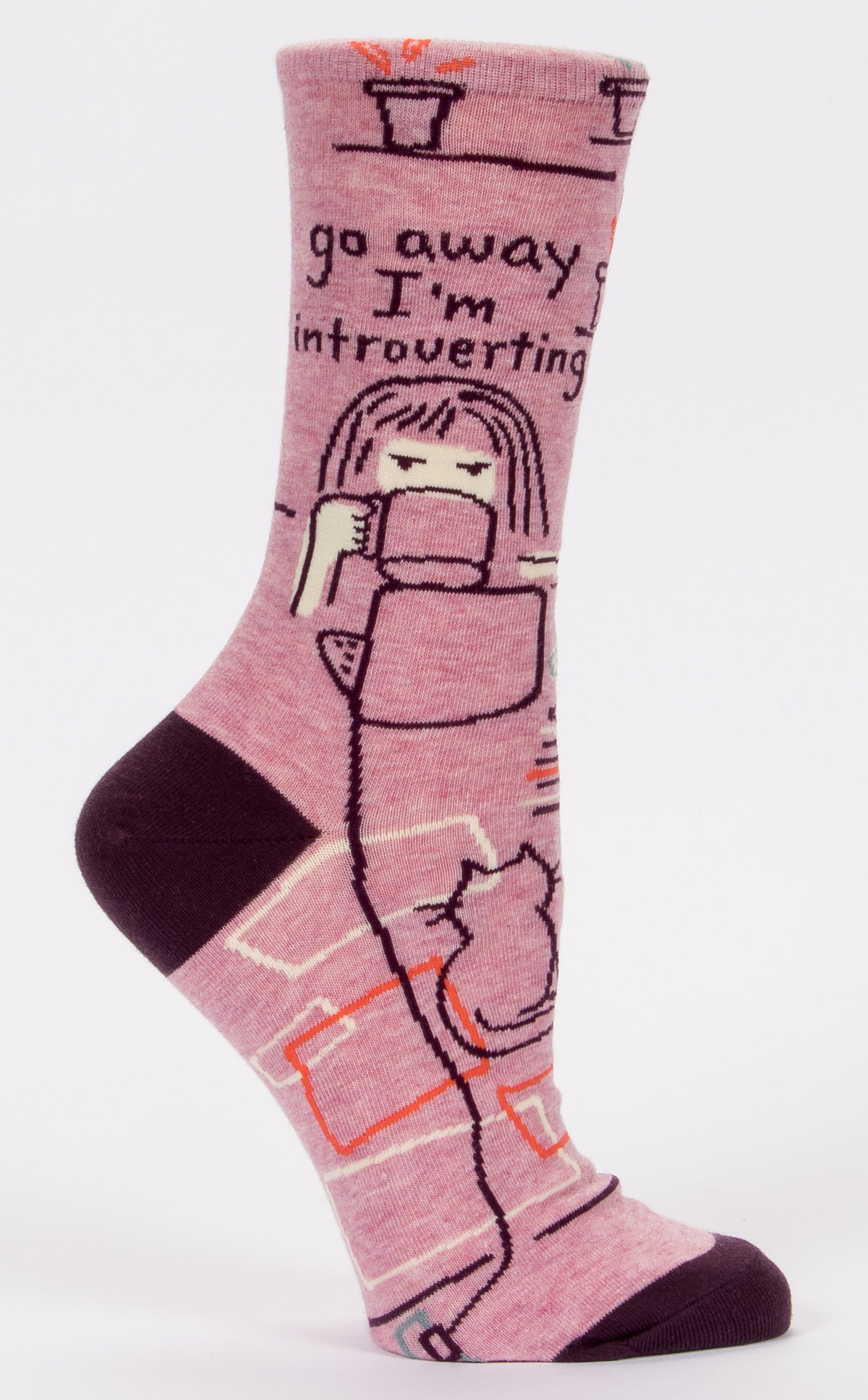 Blue Q Go Away Introverting - Women's Crew Socks - BlueQ Quirksy gifts australia