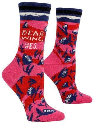 Blue Q Ladies Crew Sock - Dear Wine, Yes Quirksy gifts australia