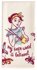 Blue Q Safe Word Is Takeout Tea Towel Quirksy gifts australia