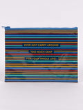 Blue Q Too Much Crap Zipper Pouch Quirksy gifts australia
