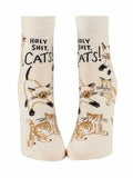 Quirksy Holy Shit. Cats! - Women's Ankle Socks - Blue Q Quirksy gifts australia
